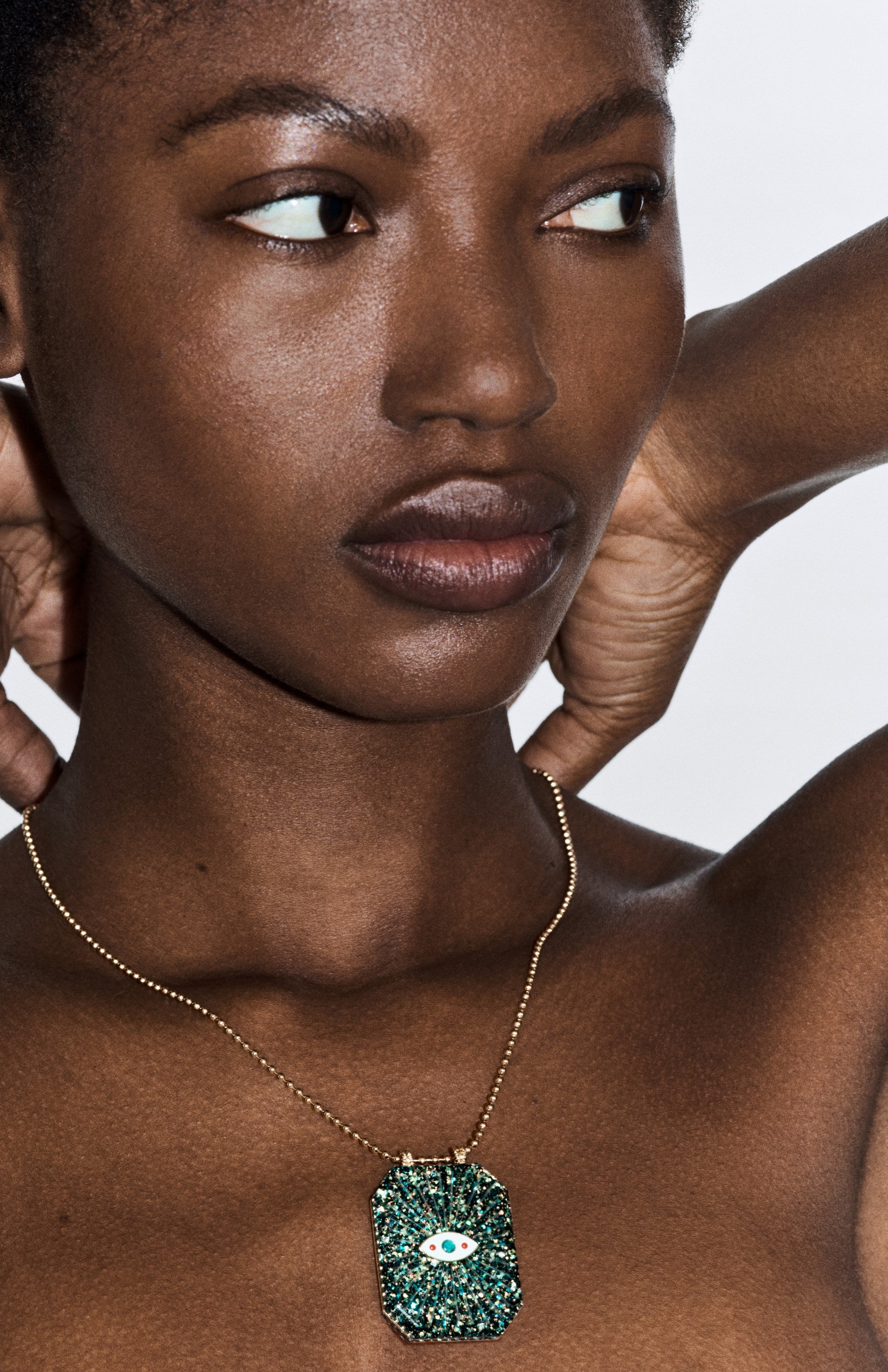 Marie Lichtenberg Raiz'in Raiz'in Scapular Glitter Midnight Green 40mm