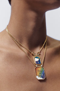 Marie Lichtenberg Staging Scapulaires After the rain comes the rainbow double scapular