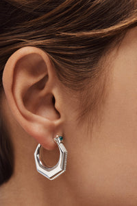 Marie Lichtenberg Staging Earring Baba Large Emerald Earring White Gold