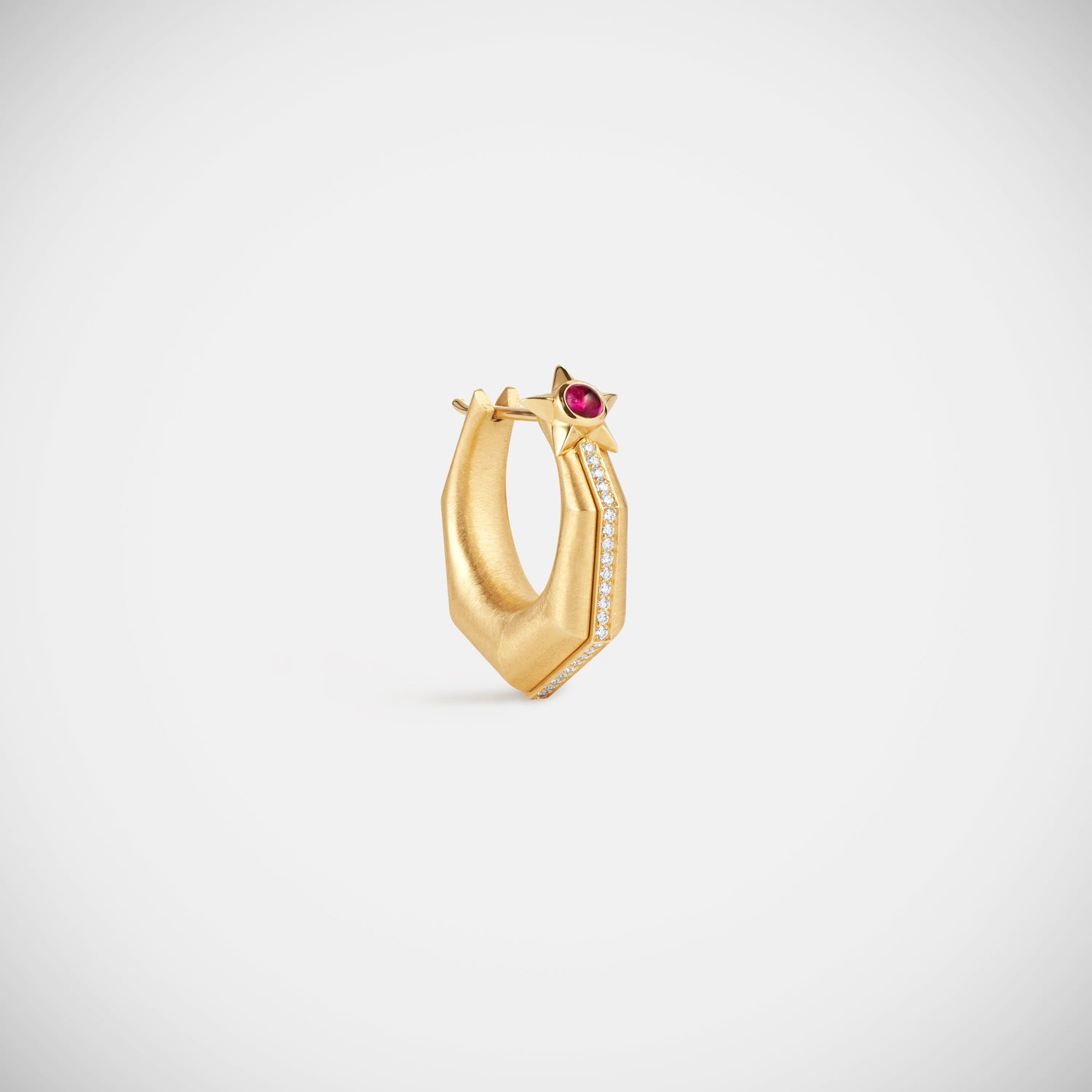 Marie Lichtenberg Staging Earring Baba Medium Ruby Earring