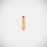 Marie Lichtenberg Staging Earring Baba Medium Ruby Earring Rose Gold