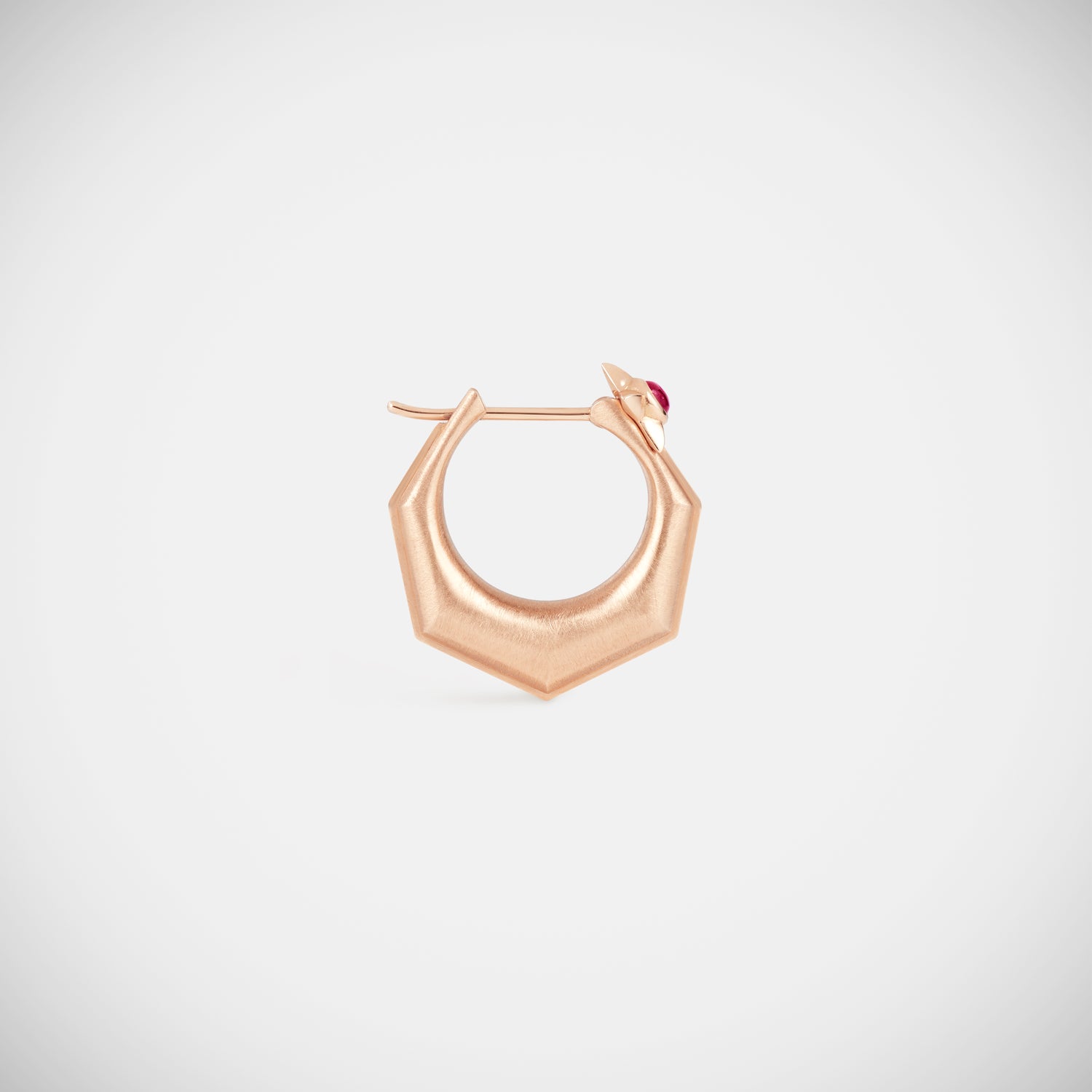 Marie Lichtenberg Staging Earring Baba Medium Ruby Earring Rose Gold