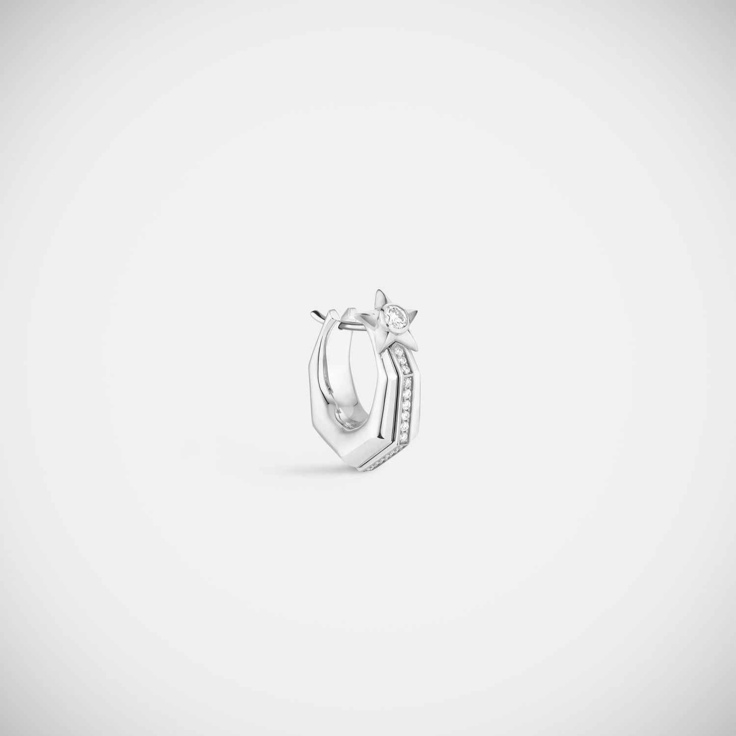 Marie Lichtenberg Staging Earring Baba Small Diamond Earring White Gold