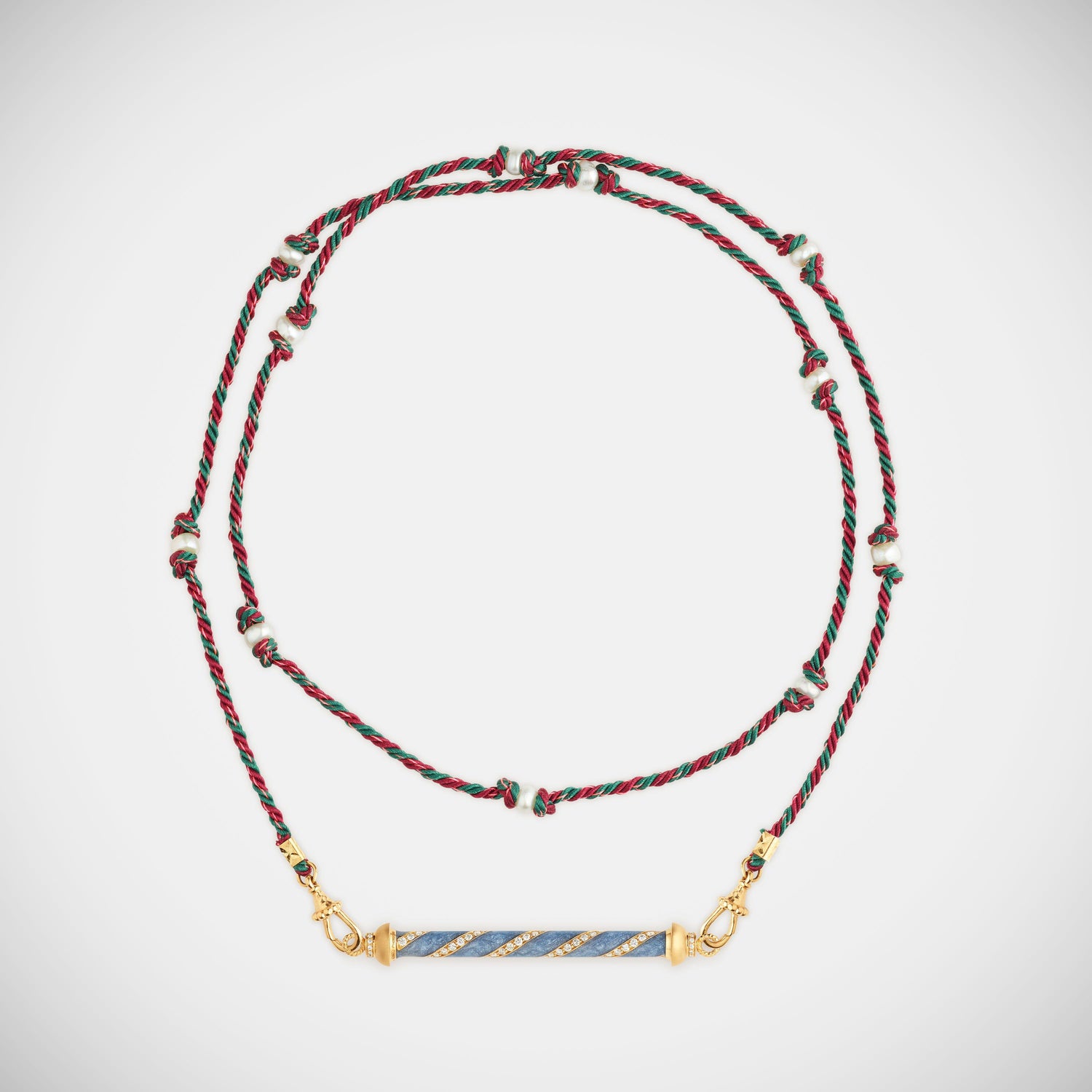 Marie Lichtenberg Staging Pendant Candy Cane Blue