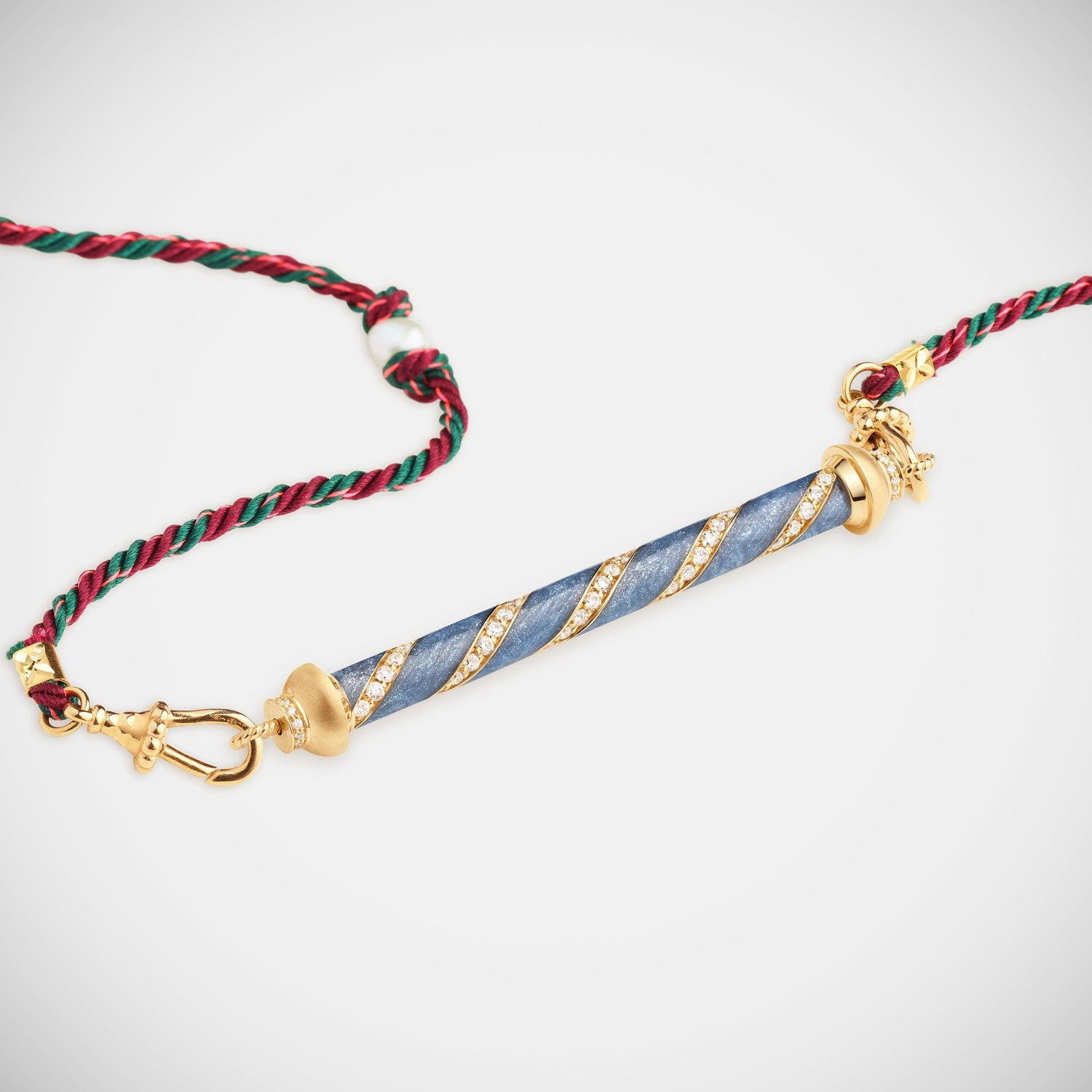 Marie Lichtenberg Staging Pendant Candy Cane Blue