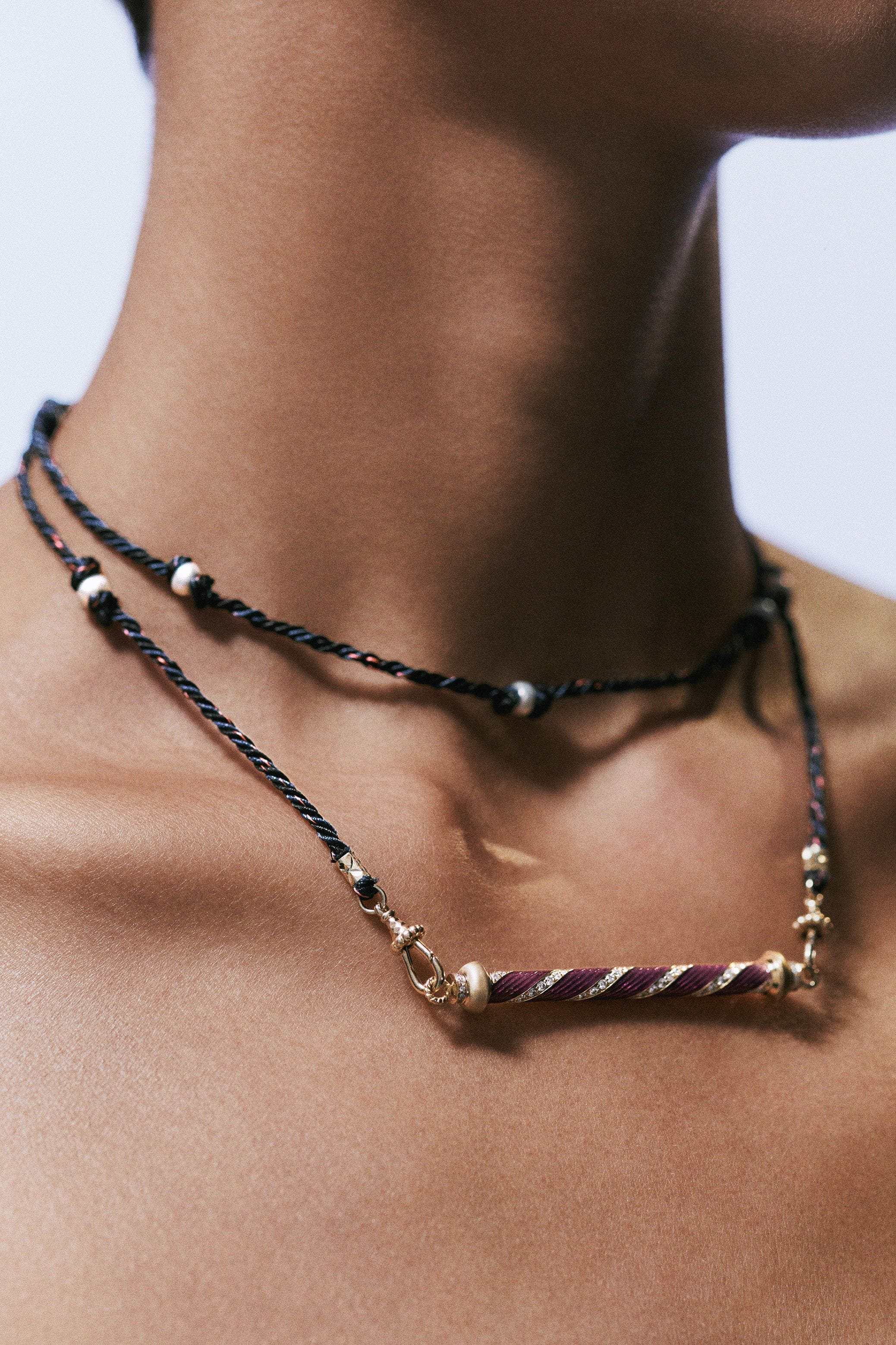 Marie Lichtenberg Staging Pendant Candy Cane Purple