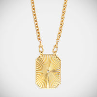 Marie Lichtenberg Staging Scapulaires Check Ruby Scapular on Rosa Classic Chain