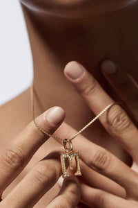 Marie Lichtenberg Staging Pendant Custom Diamond Letter Charm