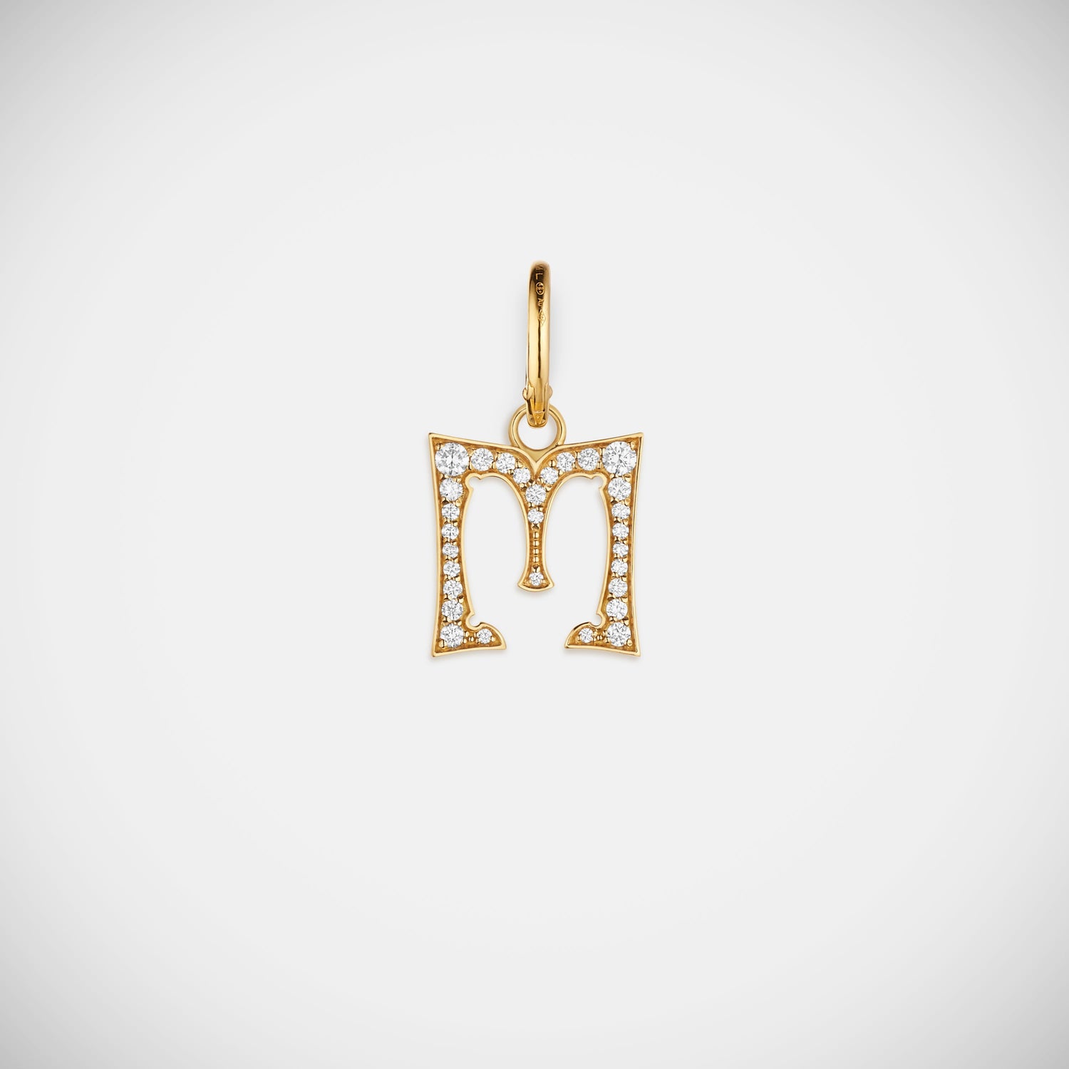 Marie Lichtenberg Staging Pendant Custom Diamond Letter Charm