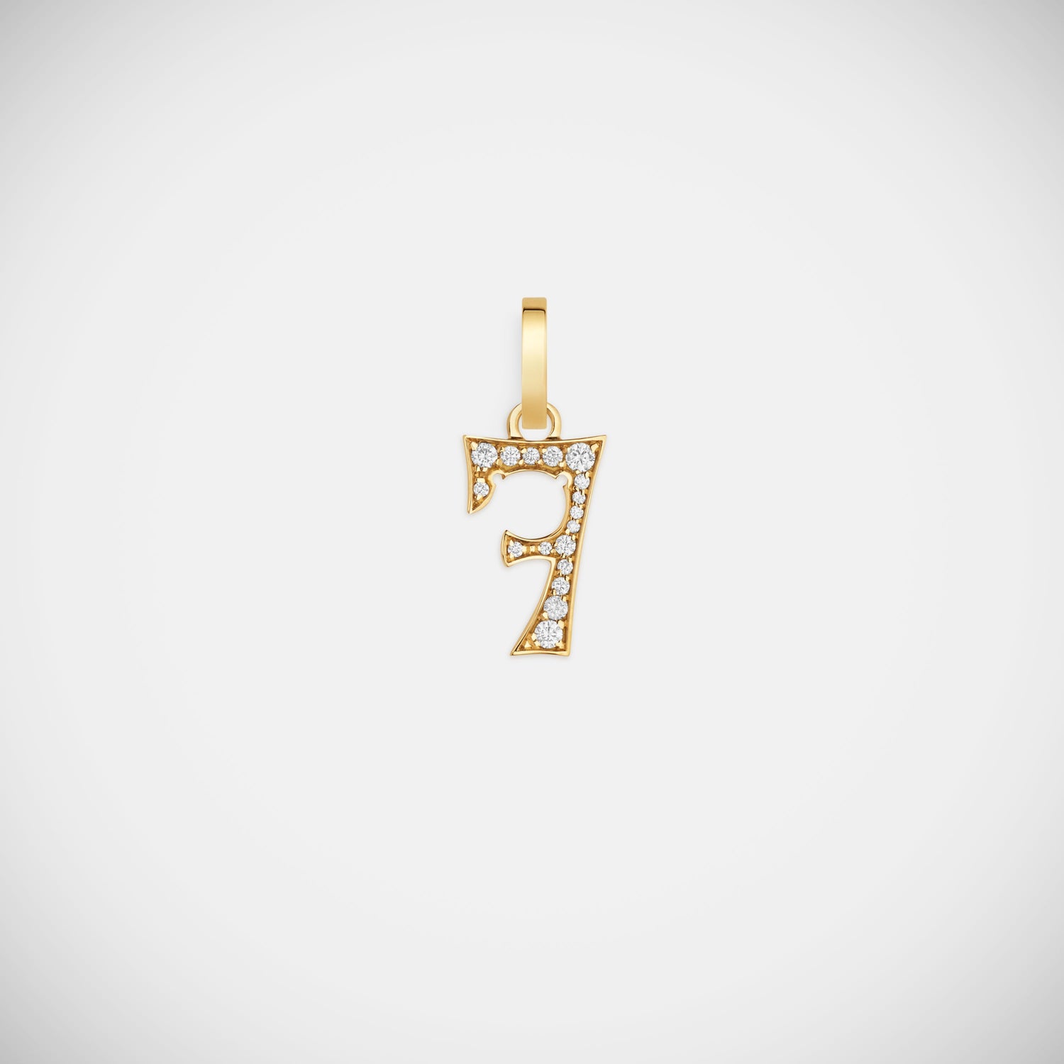 Marie Lichtenberg Staging Pendant Custom Diamond Number Charm