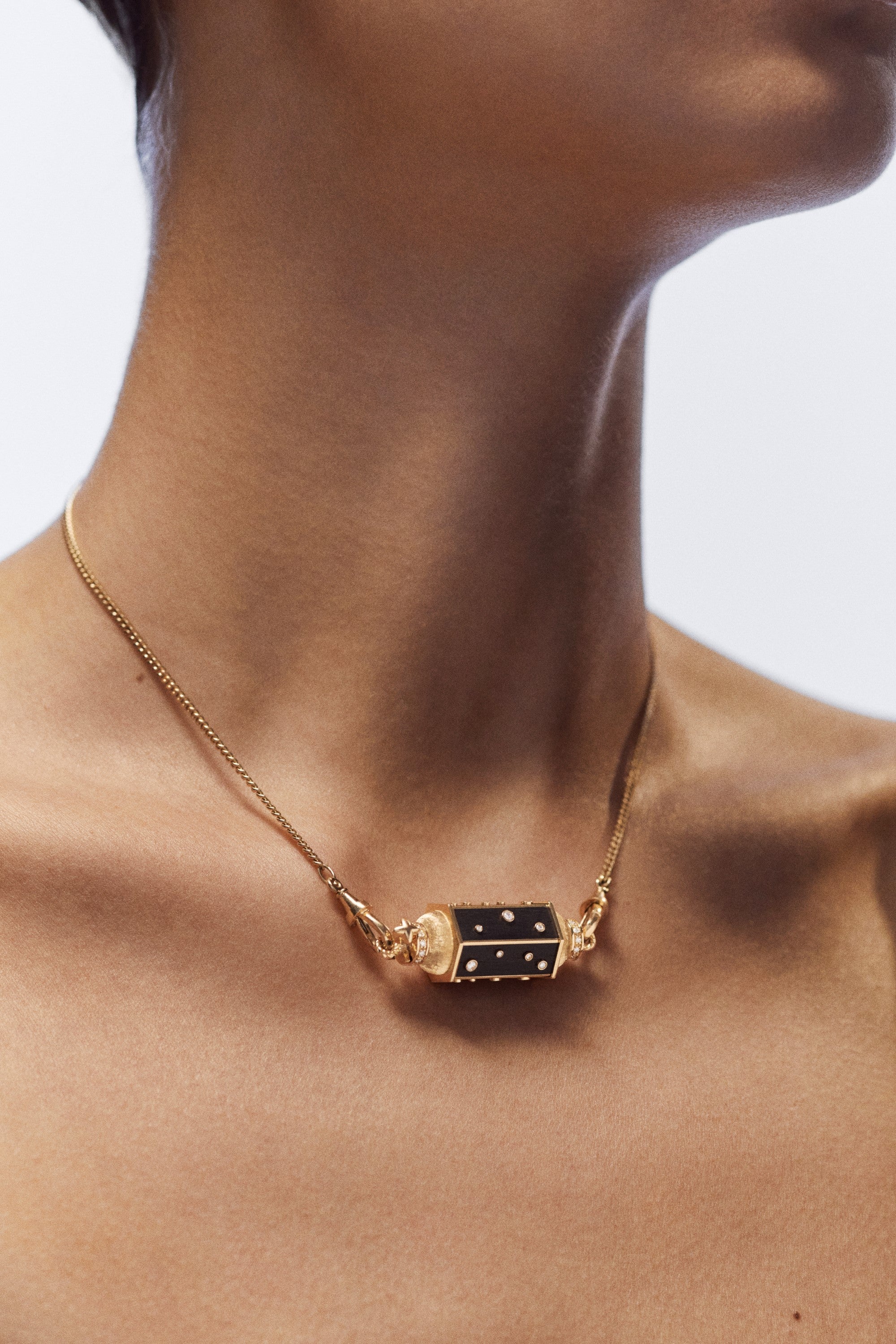 Marie Lichtenberg Staging Locket Ebony Dot Locket Necklace