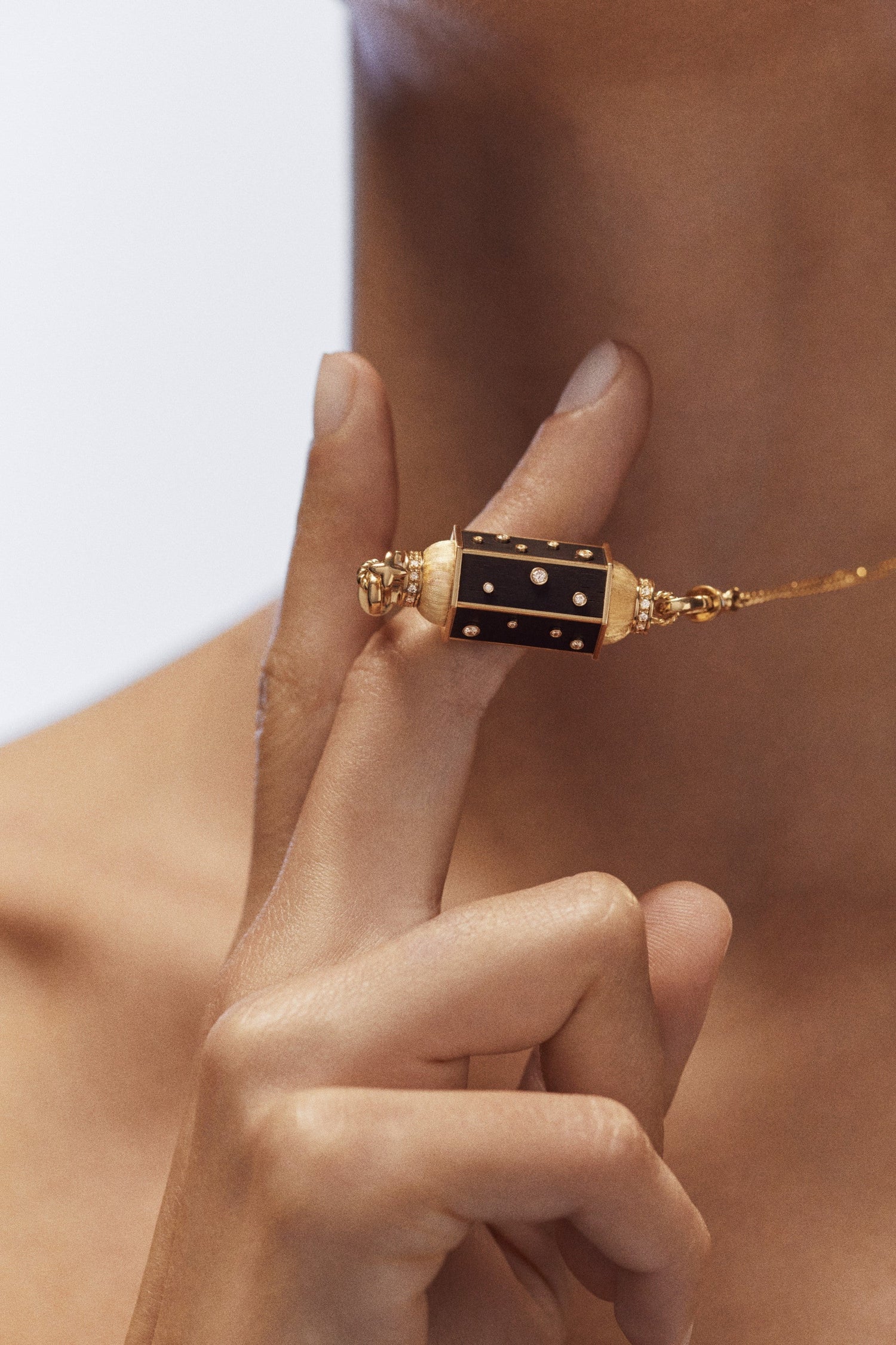 Marie Lichtenberg Staging Locket Ebony Dot Locket Necklace