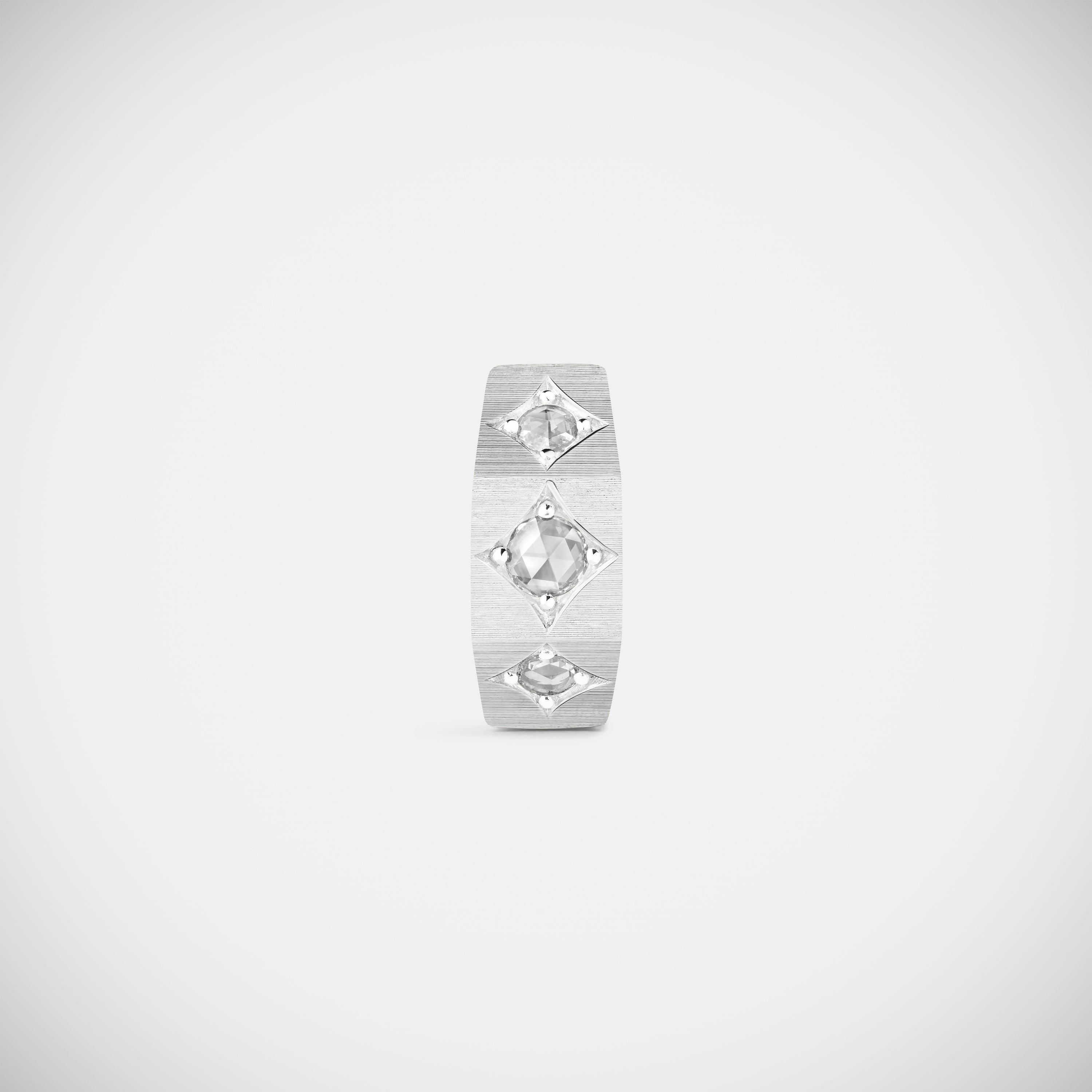 Marie Lichtenberg Staging Earring Ecrou coco earring Diamonds large White Gold