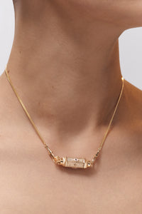 Marie Lichtenberg Staging Baby locket Evil Eye Gold Baby Locket Necklace