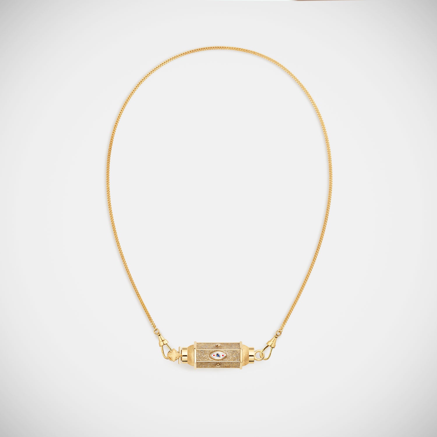 Marie Lichtenberg Staging Baby locket Evil Eye Gold Baby Locket Necklace