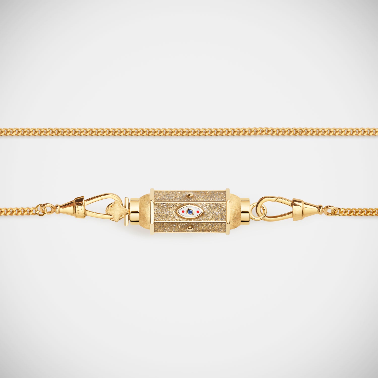 Marie Lichtenberg Staging Baby locket Evil Eye Gold Baby Locket Necklace