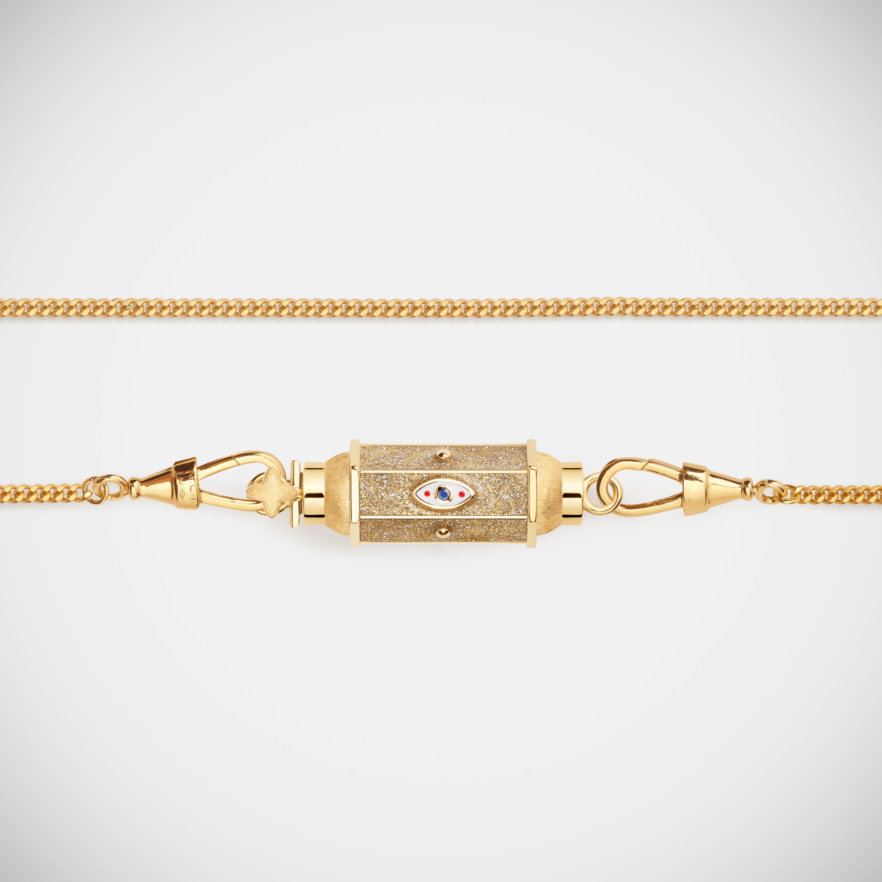 Marie Lichtenberg Staging Baby locket Evil Eye Gold Baby Locket Necklace