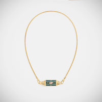 Marie Lichtenberg Staging Baby locket Evil Eye Green Baby Locket Necklace