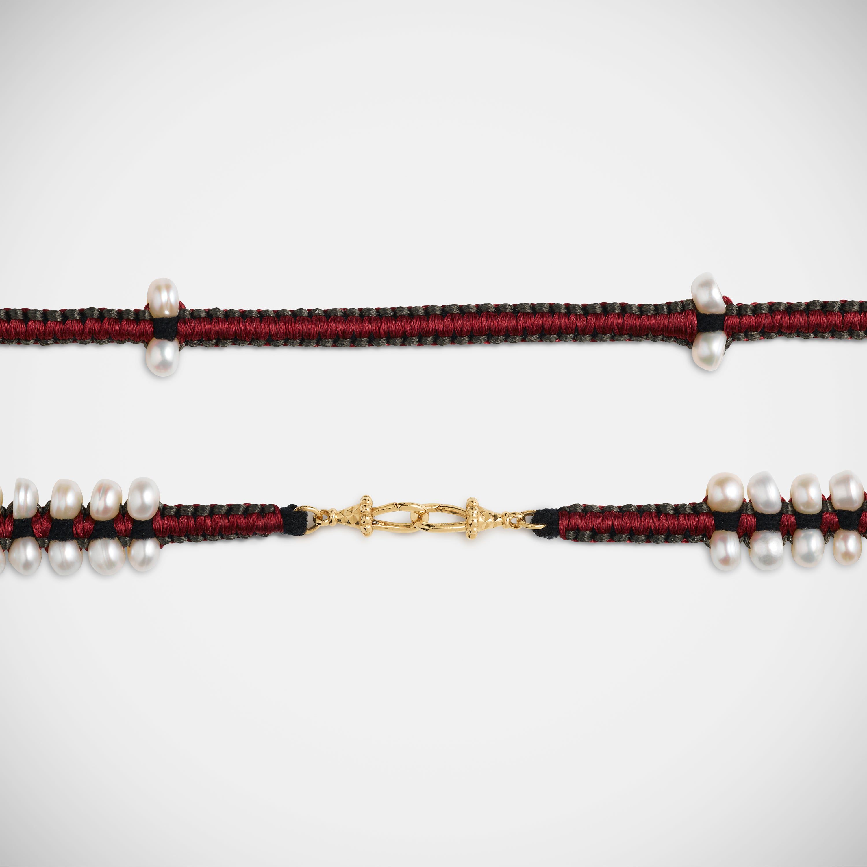 Marie Lichtenberg Staging Link Ica Burgundy and Grey 35cm