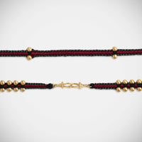 Marie Lichtenberg Staging Link Ica Coco Gold Beads Burgundy and Green 35cm