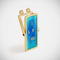 Marie Lichtenberg Staging Scapulaires Love You Spinning Scapular on Rosa Classic Chain