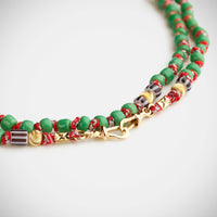 Marie Lichtenberg Staging Link Mauli Beads Ghana Green 73cm