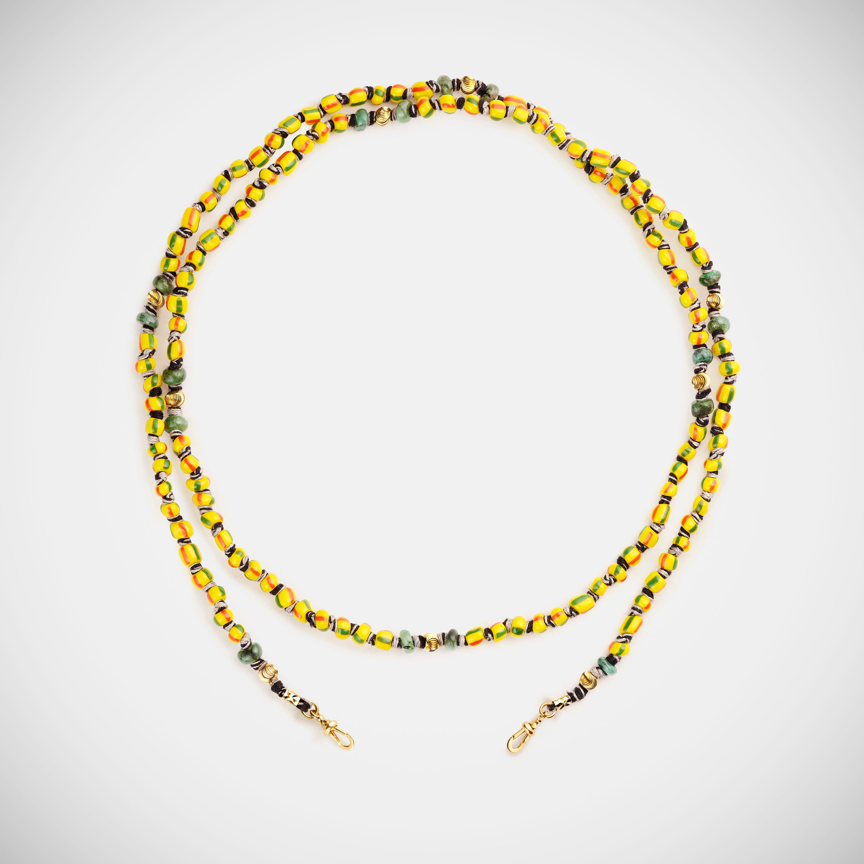 Marie Lichtenberg Staging Link Mauli beads ghana rasta 73cm