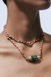 Marie Lichtenberg Staging Link Mauli Silky Burgundy and Beige 73cm