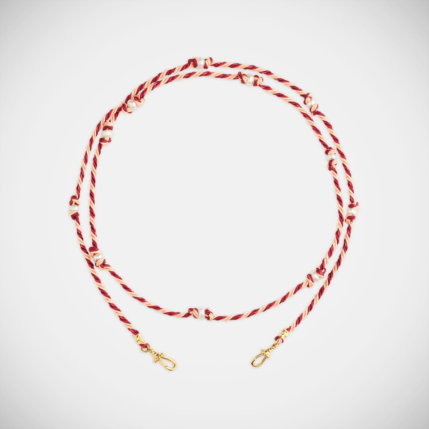 Marie Lichtenberg Staging Link Mauli Silky Burgundy and Beige 73cm