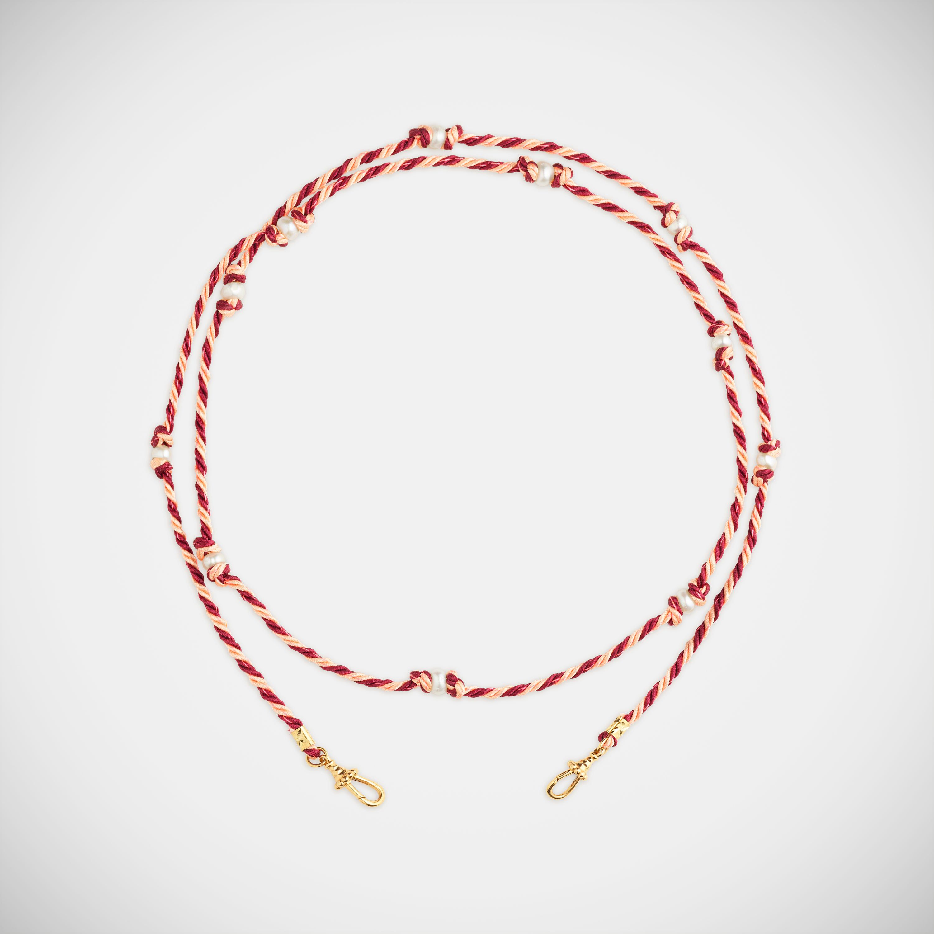 Marie Lichtenberg Staging Link Mauli Silky Burgundy and Beige 73cm