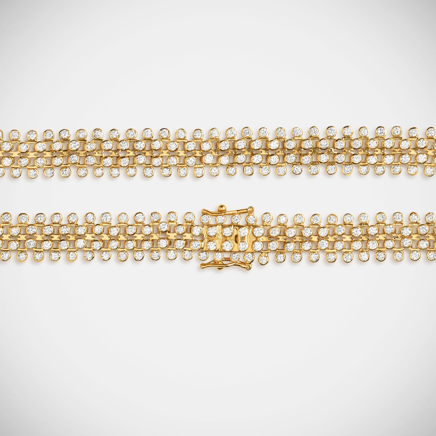 Marie Lichtenberg Staging Chain Mesh Diamonds Bracelet 16cm