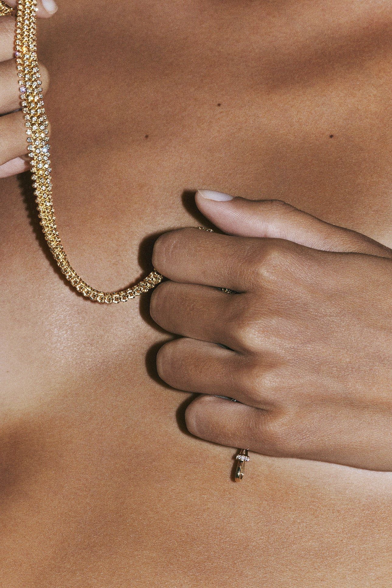 Marie Lichtenberg Staging Chain Mesh Diamonds Rivière 37cm