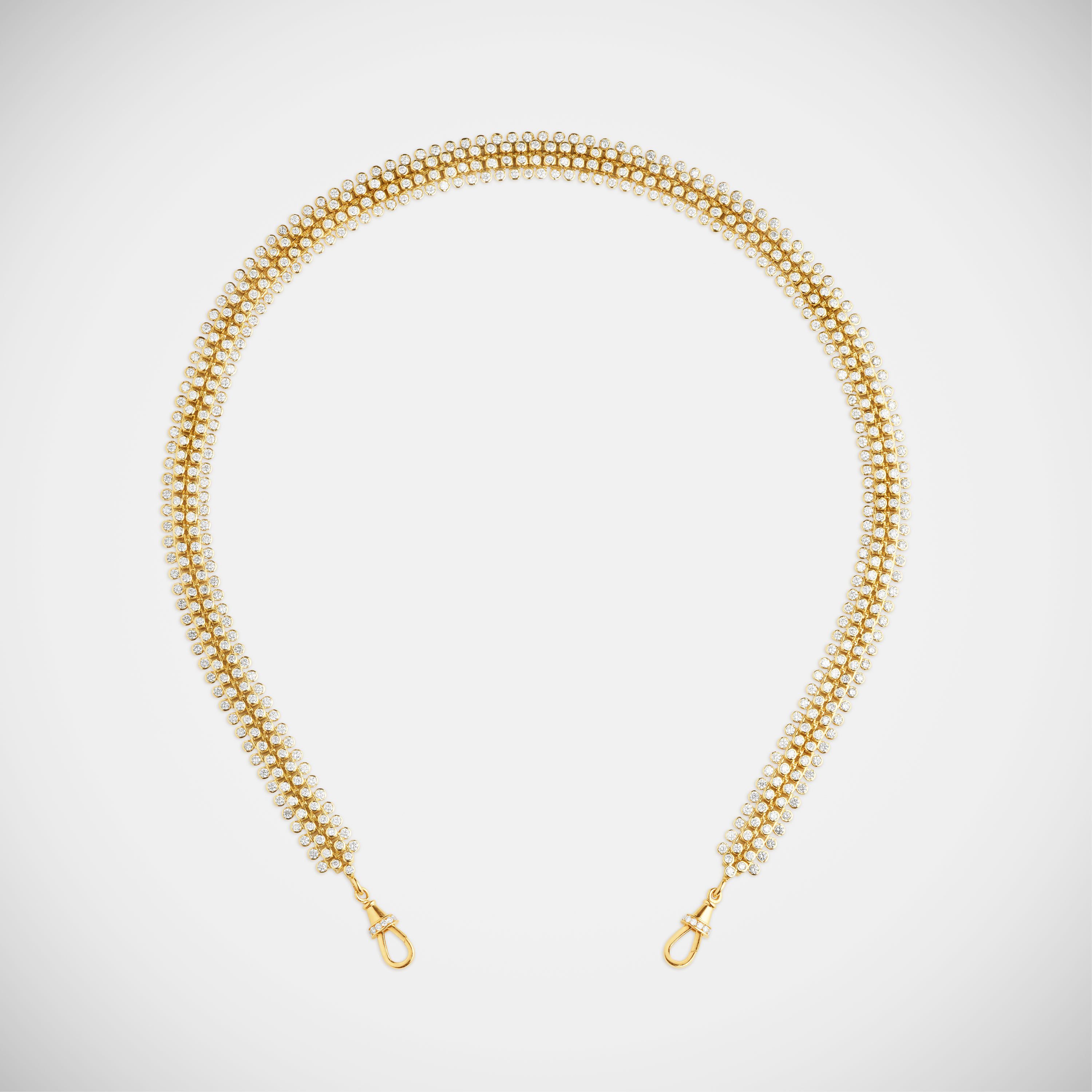 Marie Lichtenberg Staging Chain Mesh Diamonds Rivière 37cm