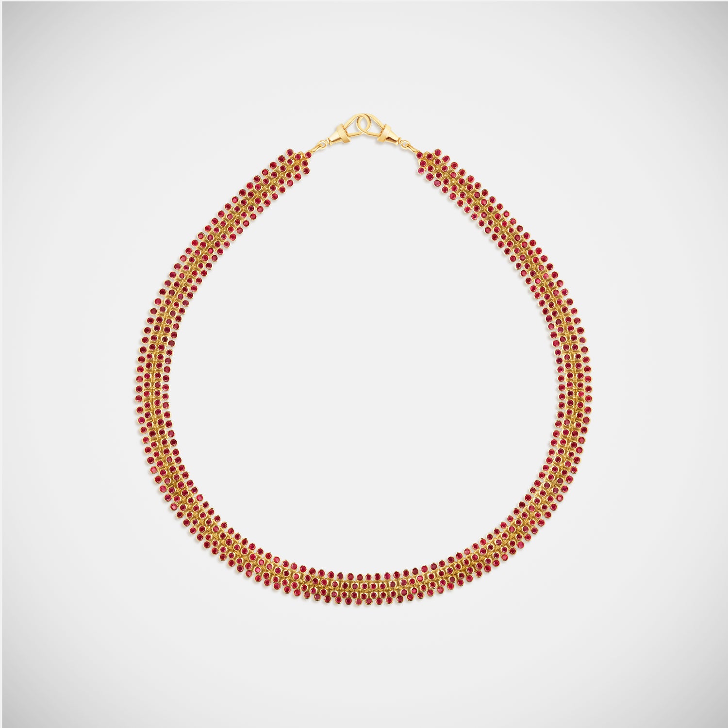 Marie Lichtenberg Staging Chain Mesh Ruby Rivière 37cm