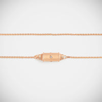 Marie Lichtenberg Staging Baby locket Micro coco diamonds rose gold locket necklace