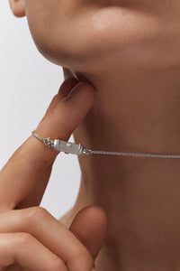 Marie Lichtenberg Staging Baby locket Micro coco diamonds white gold locket necklace