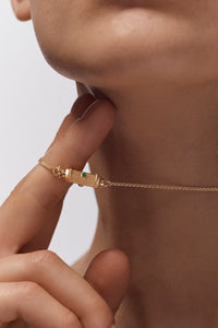 Marie Lichtenberg Staging Baby locket Micro coco emerald locket necklace