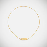 Marie Lichtenberg Staging Baby locket Micro coco emerald locket necklace