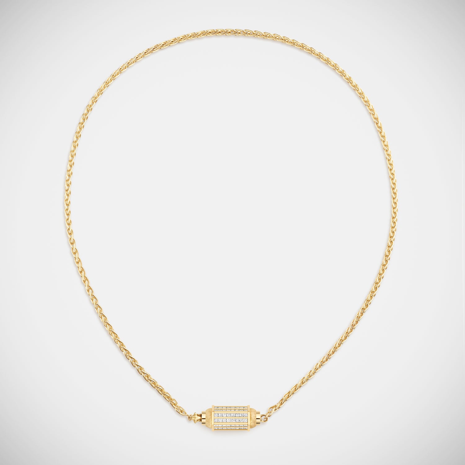 Marie Lichtenberg Staging Baby locket Micro coco Paved Diamonds locket necklace