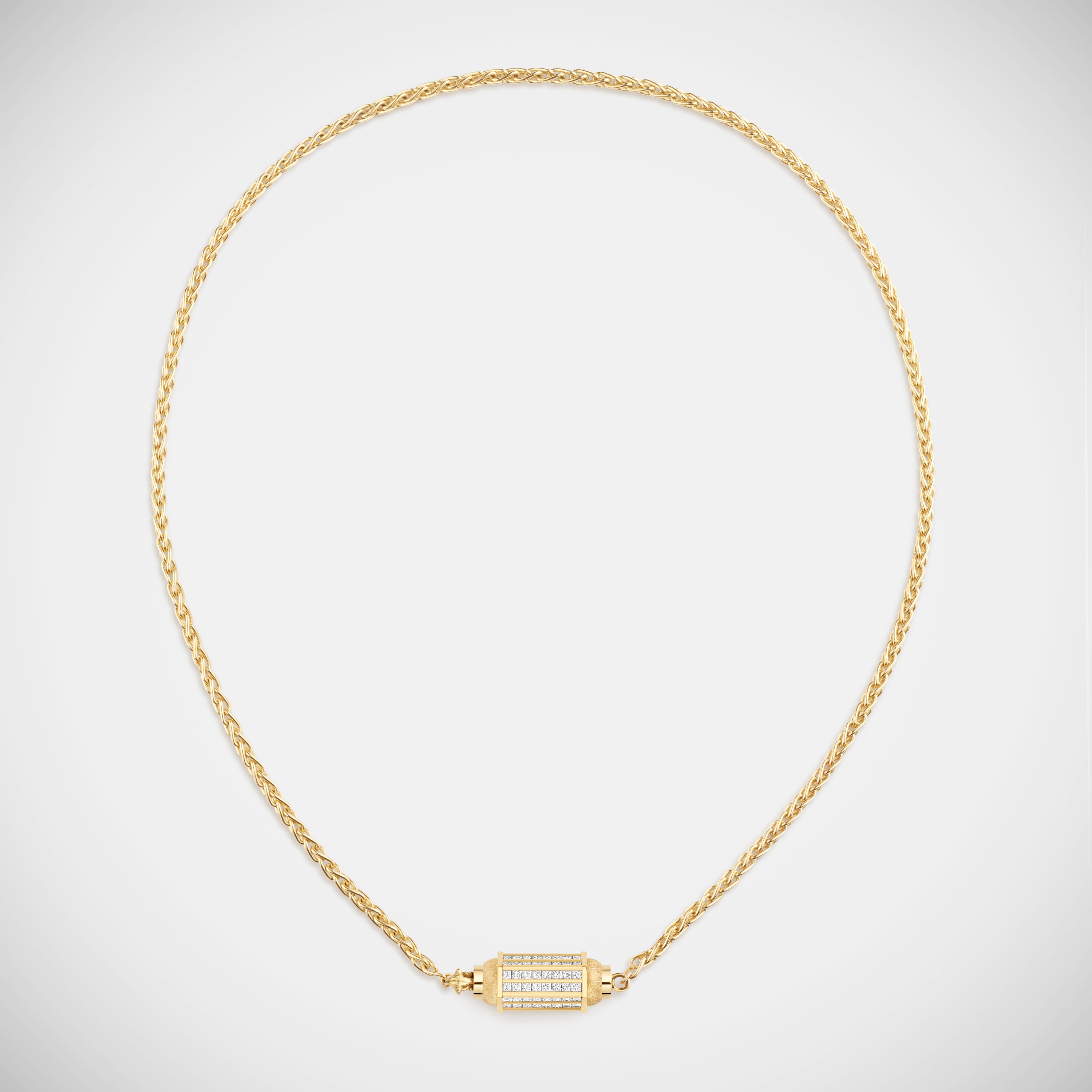 Marie Lichtenberg Staging Baby locket Micro coco Paved Diamonds locket necklace