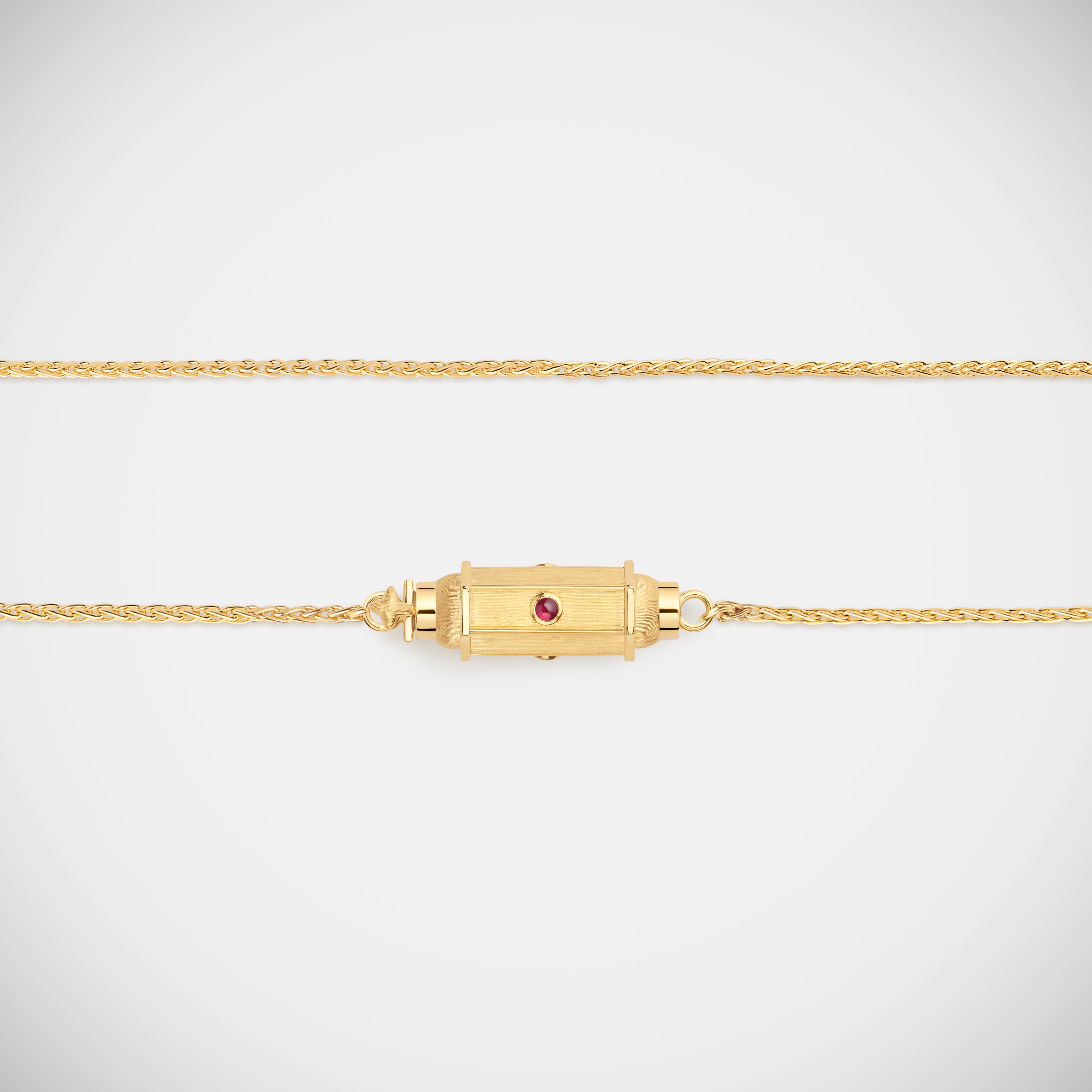 Marie Lichtenberg Staging Baby locket Micro coco ruby locket necklace