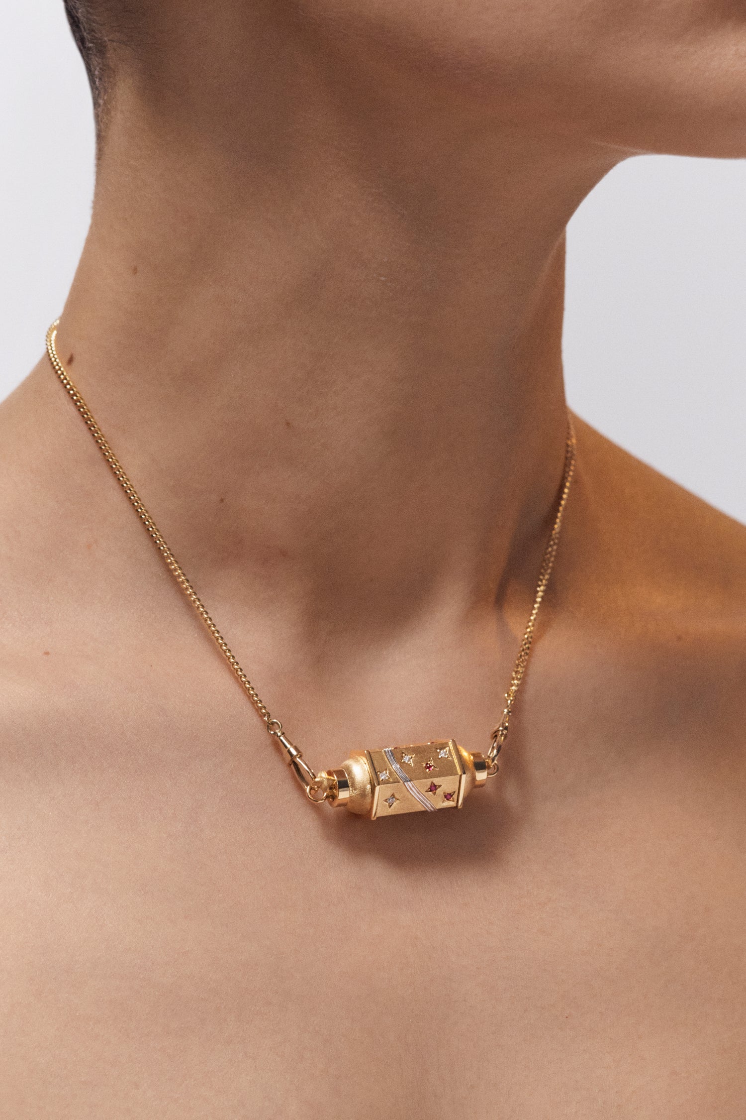 Marie Lichtenberg Staging Locket Milky Way Locket Necklace