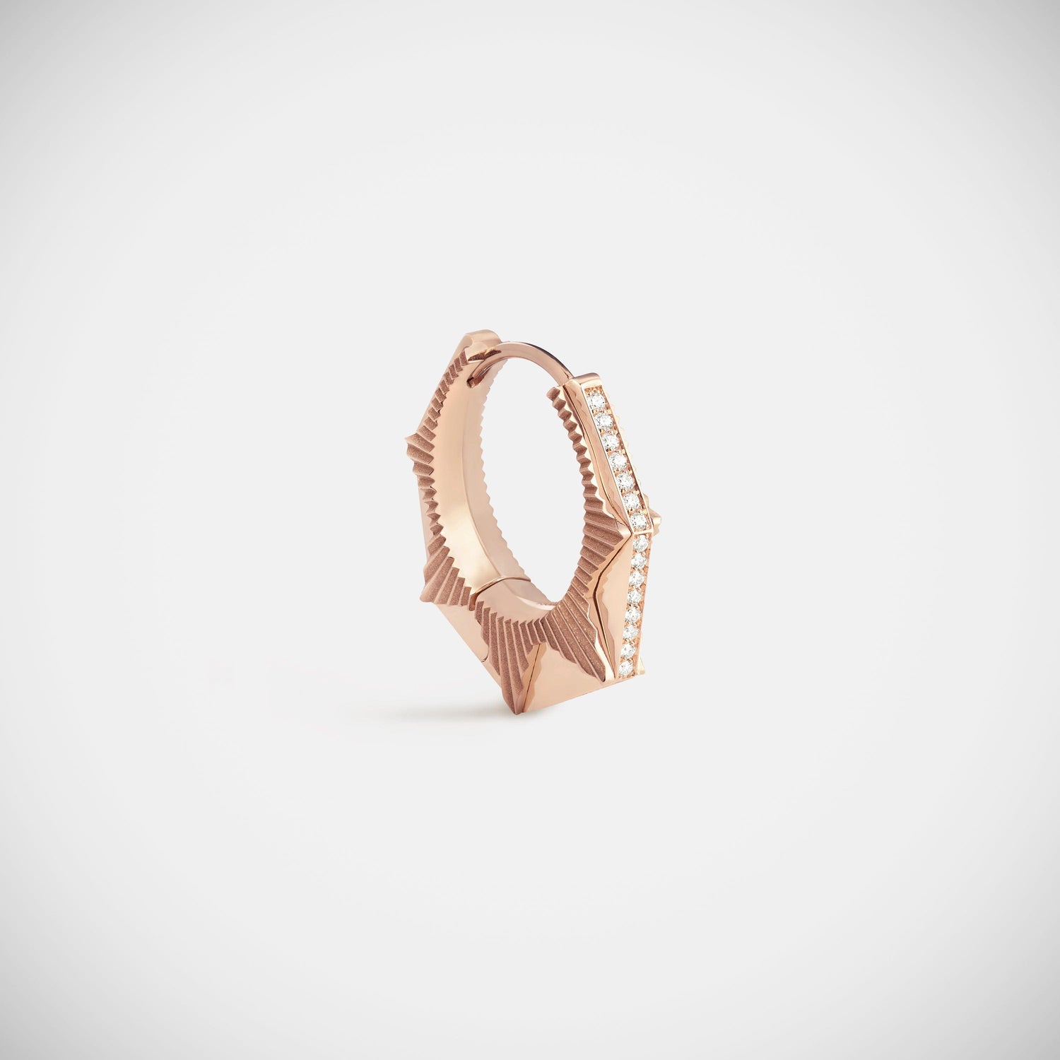 Marie Lichtenberg Staging Earring NYC Diamond Rose Earring medium