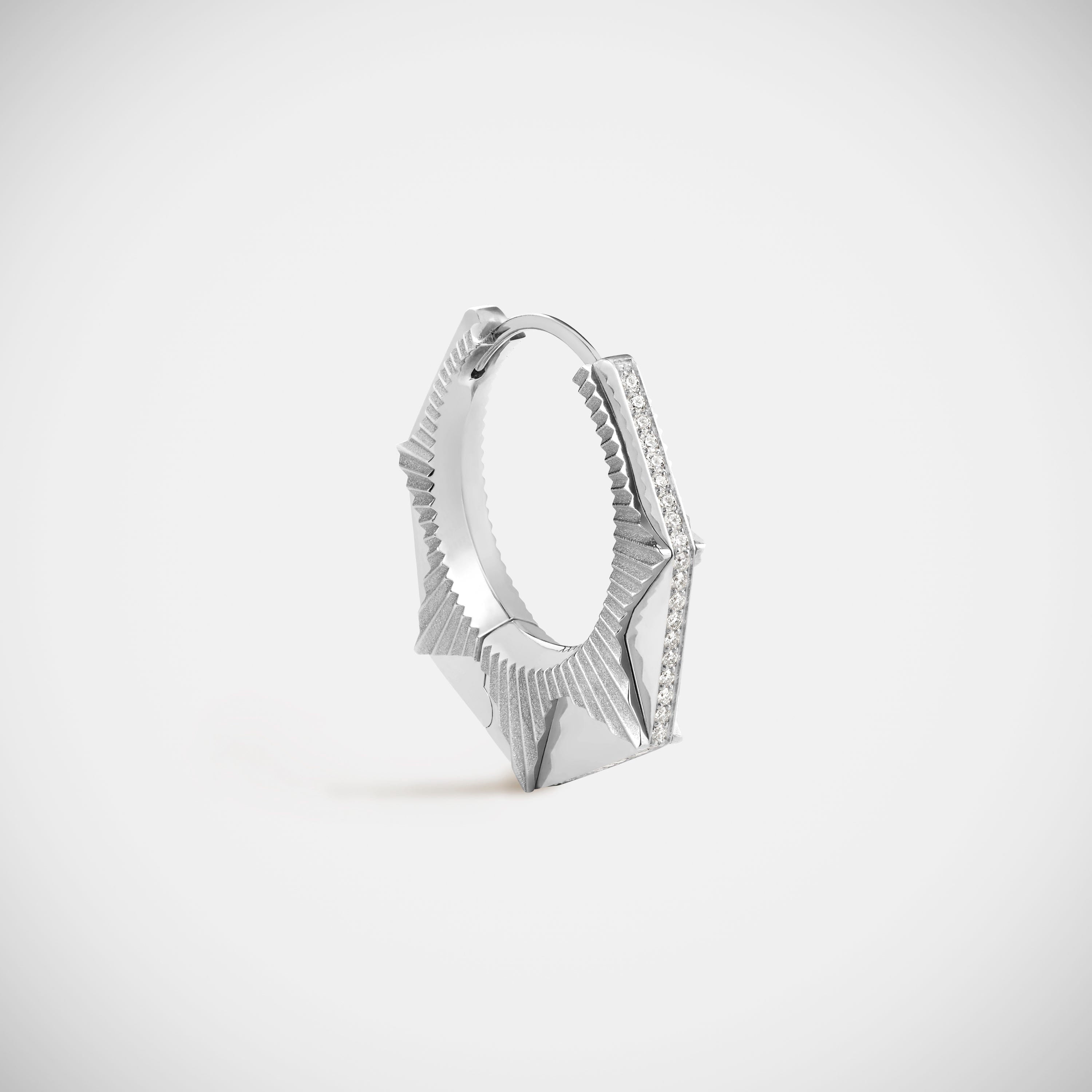 Marie Lichtenberg Staging Earring NYC Diamond White Earring large