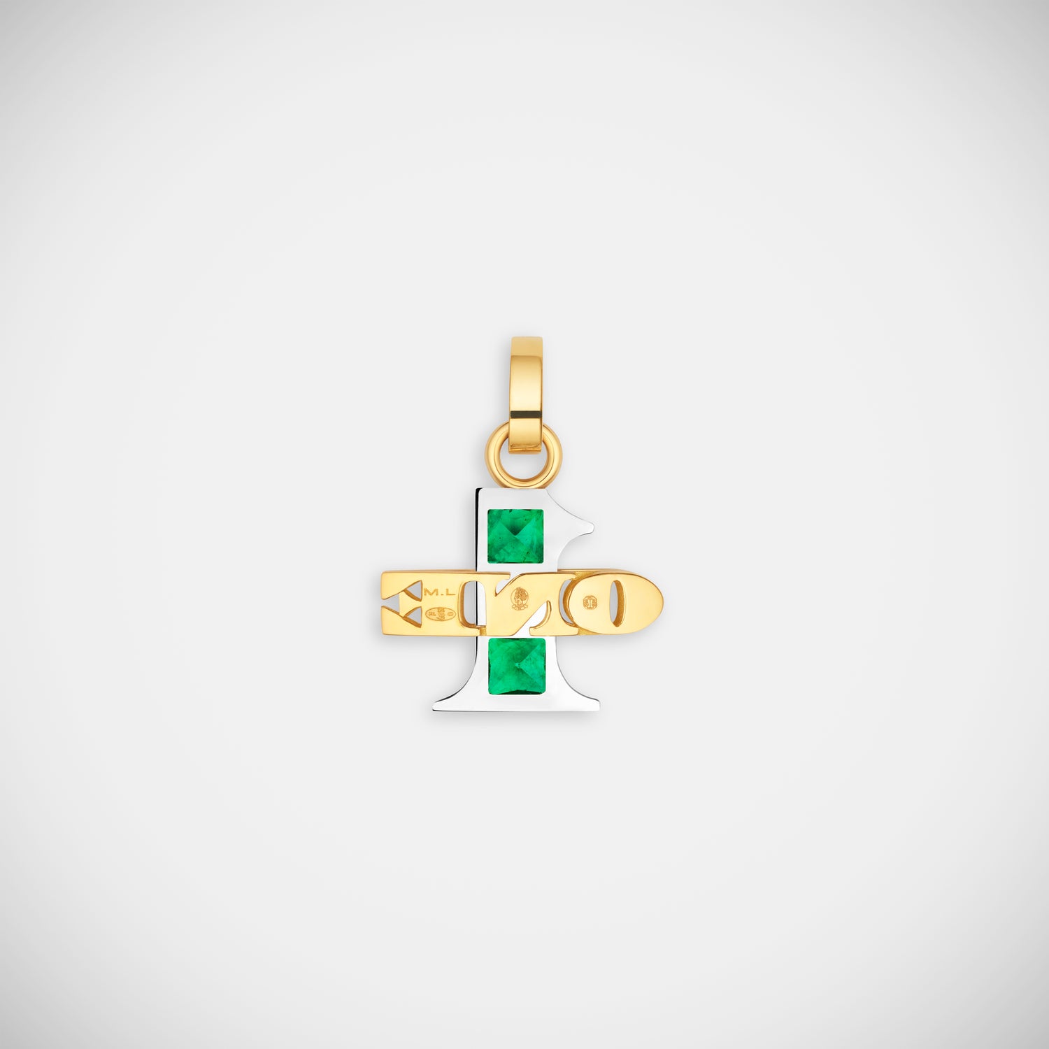Marie Lichtenberg Staging Pendant One Emerald Pendant