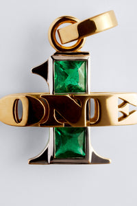 Marie Lichtenberg Staging Pendant One Emerald Pendant