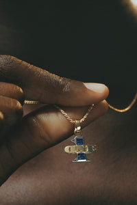 Marie Lichtenberg Staging Pendant One Sapphire Pendant